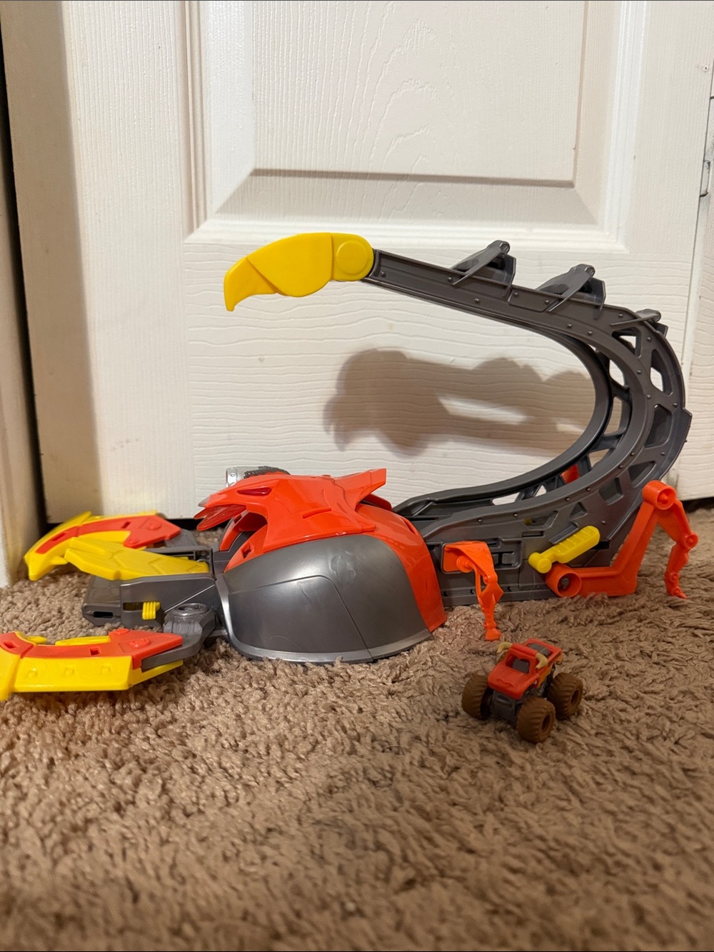 Stunt Track Playset - Orange, Yellow & Gray